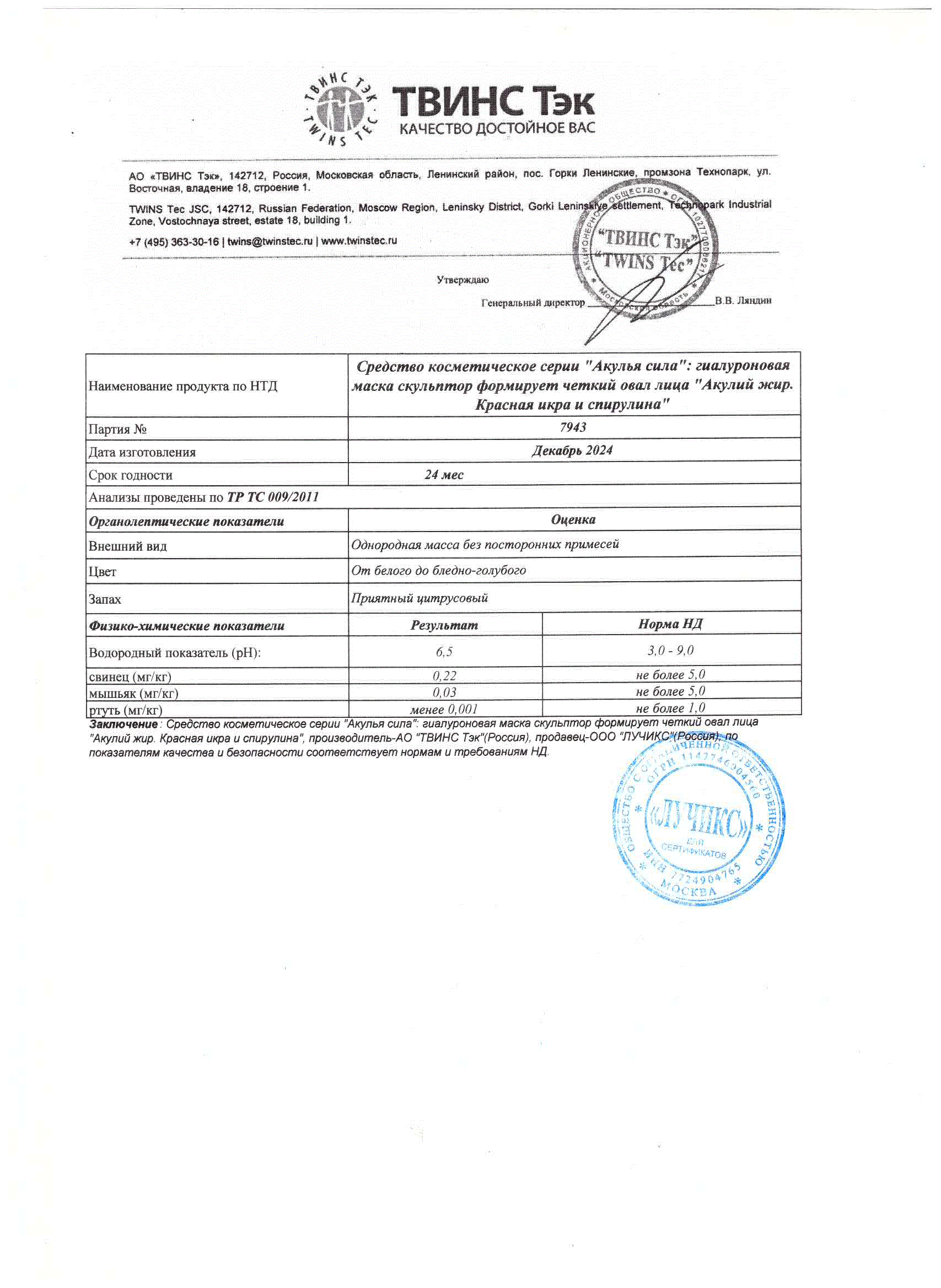 Паспорт №122024